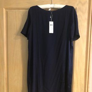 Eileen Fisher silk navy dress